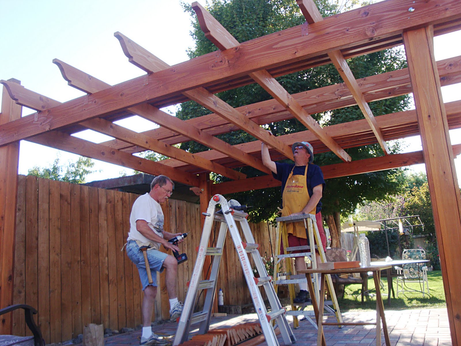 how to build a pergola over a patio
